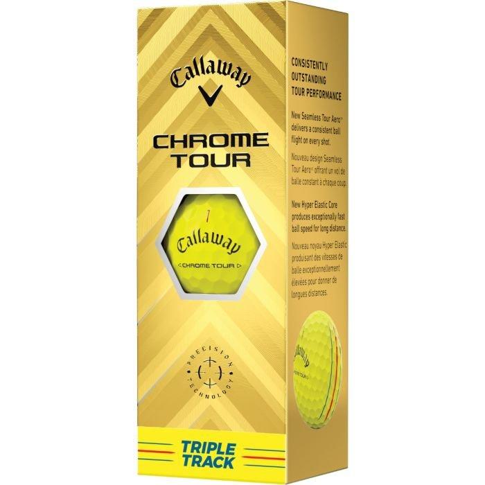Chrome Tour Triple Track Golf Balls 2025 - Yellow