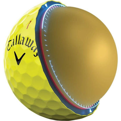 Chrome Tour Golf Balls 2025 - Yellow