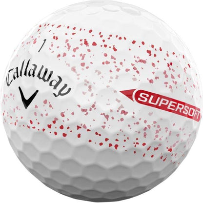 Supersoft Splatter 360 Red Golf Balls 2025