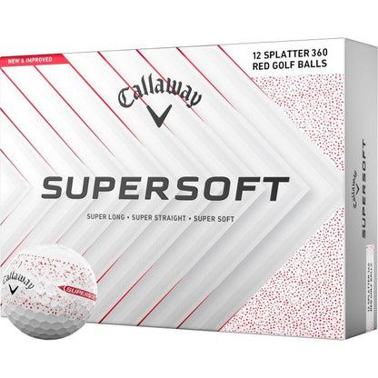 Supersoft Splatter 360 Red Golf Balls 2025