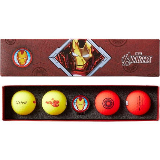 Vivid Soft Marvel Golf Ball Gift Set 2025 - Iron Man