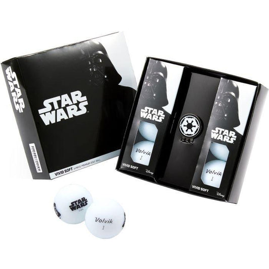 Vivid Soft Star Wars 6 Golf Ball Pack - Darth Vader