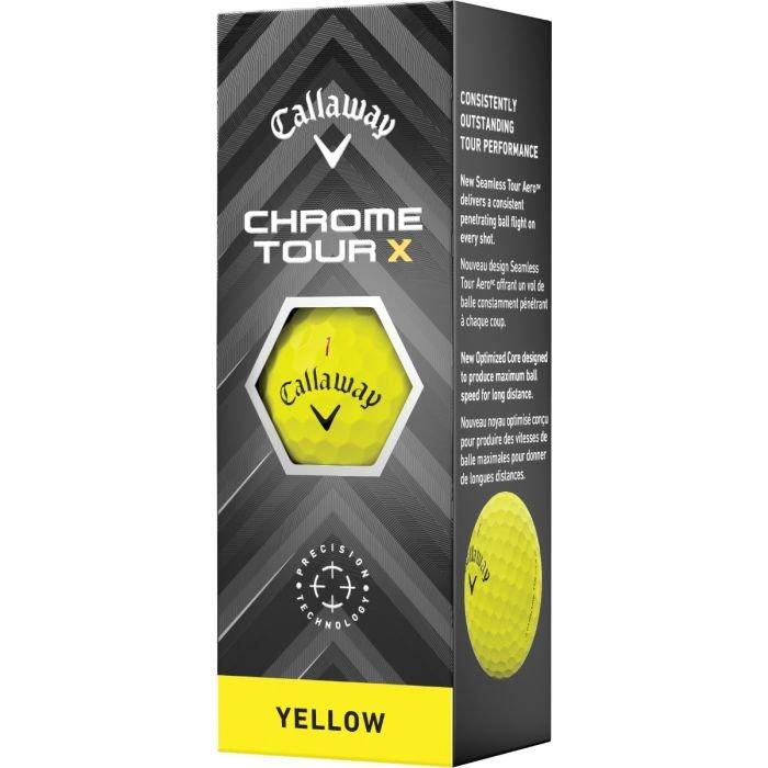 Chrome Tour X Golf Balls 2025 - Yellow