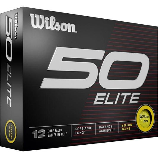 50 Elite Golf Balls - Yellow