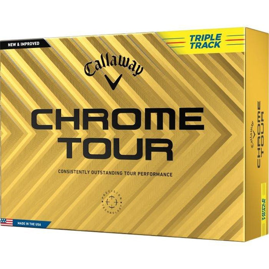 Chrome Tour Triple Track Golf Balls 2025 - Yellow