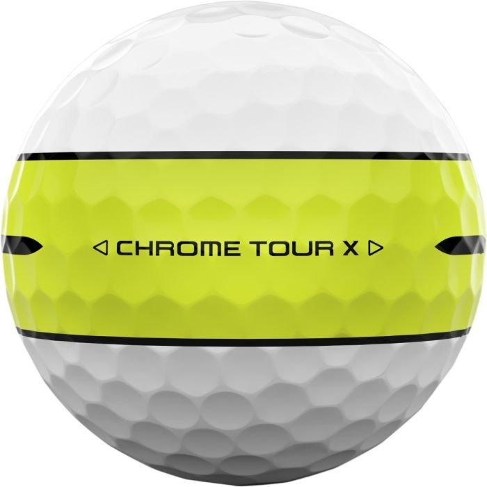 Chrome Tour X 360 Yellow Stripe Golf Balls 2025