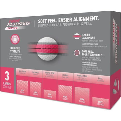 Tour Response Stripe Pink Golf Balls 2025