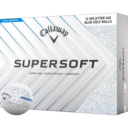 Supersoft Splatter 360 Blue Golf Balls 2025